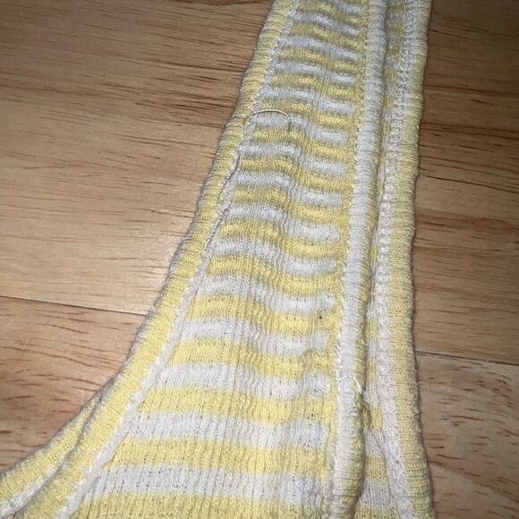 FREE - Me to We Essentials, Striped Baby Yellow Beachy Tank Crop Top - Picture 11 of 11